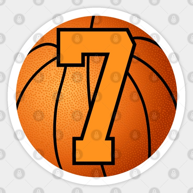 Basketball Number 7 Sticker by Ericokore